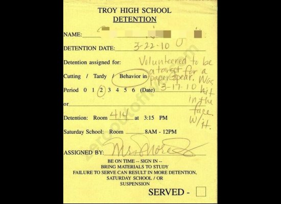 Detention Slips 15