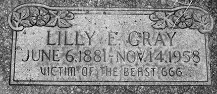 Gravestones Weird -  Lilly Gray - Salt Lake City