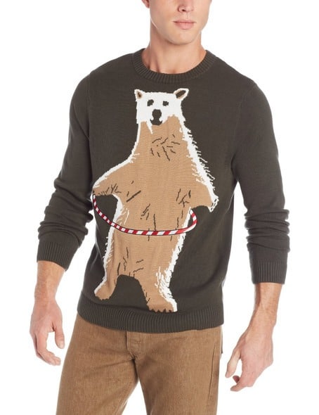 Hula Hooping Polar Bear Christmas Jumper