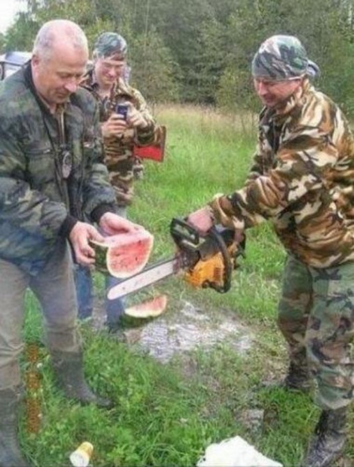 Human Ingenuity - Chain Saw Melon Chop