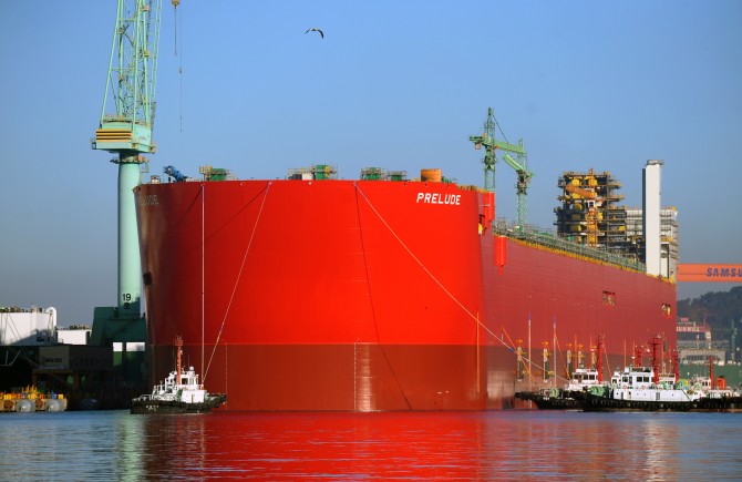 Prelude FLNG Hull Float Launch