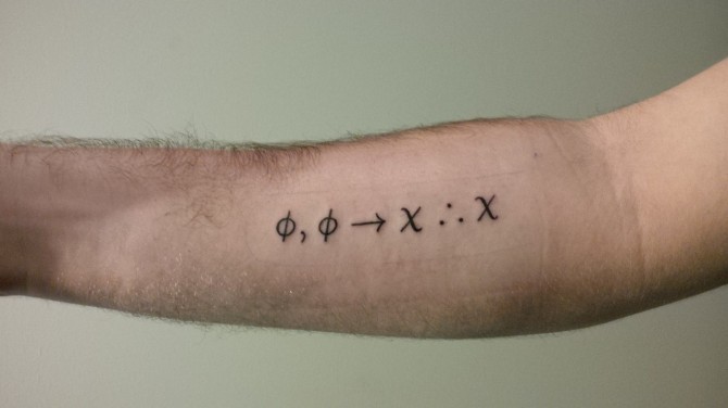 Science Maths Geek Tattoos - Modus Ponens Logic