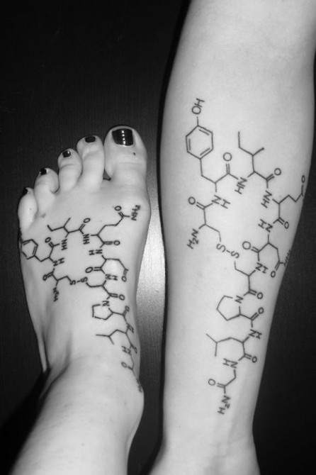 Science Maths Geek Tattoos - Oxytocin