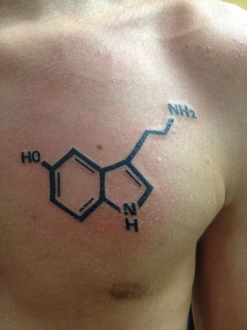 Science Maths Geek Tattoos - Serotonin