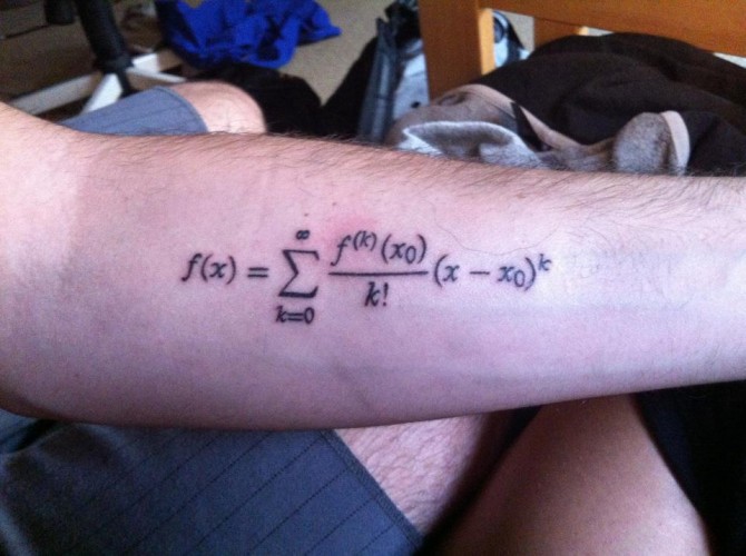 Science Maths Geek Tattoos - Taylor Series