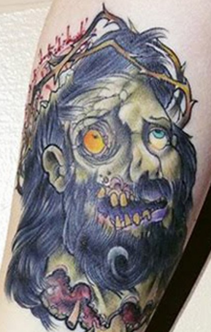 Weird Bad Jesus Tattoo - Zombie