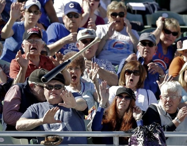 baseball bat flies