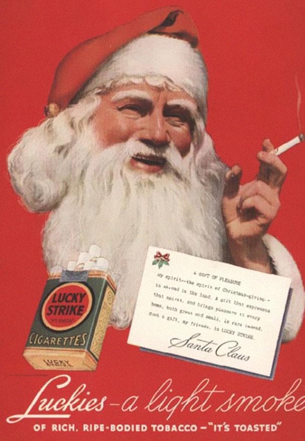 smoking santa advert