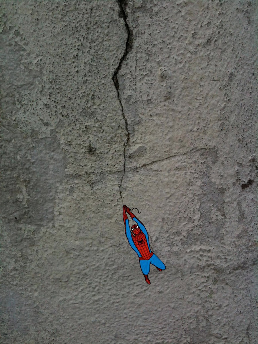 spiderman crack art