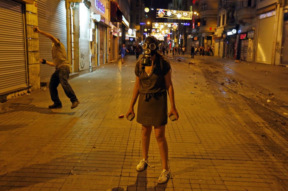 taksim square protestor, turkey