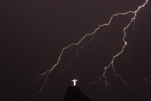 BRAZIL-LIGHTNING-CHRIST THE REDEEMER