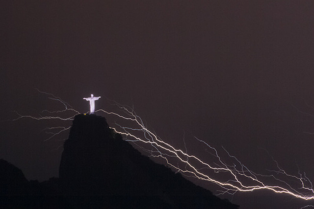 BRAZIL-LIGHTNING-CHRIST THE REDEEMER