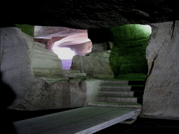 Longyou Grotto - Cave Complex - stairs and lines