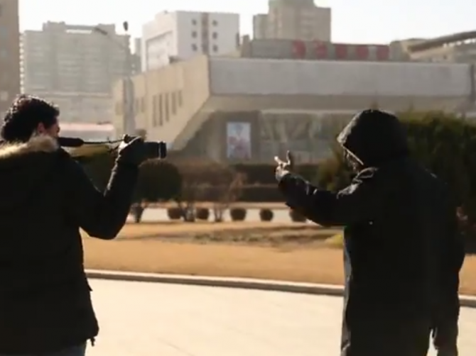 Pac Man and Peso - North Korea DC filming