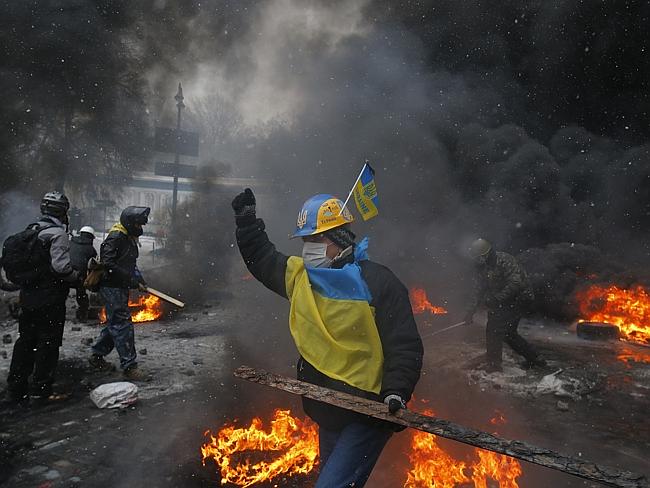 Ukraine - Riots - News - fire
