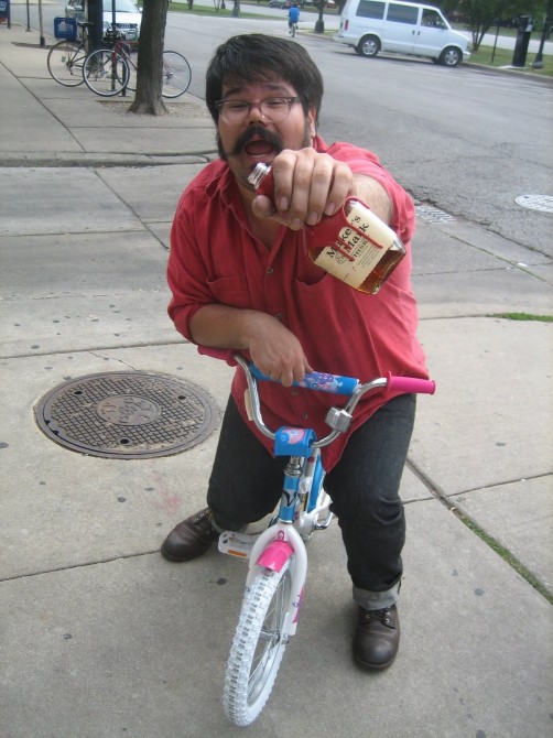 Attractive Cyclists - drunk on bike