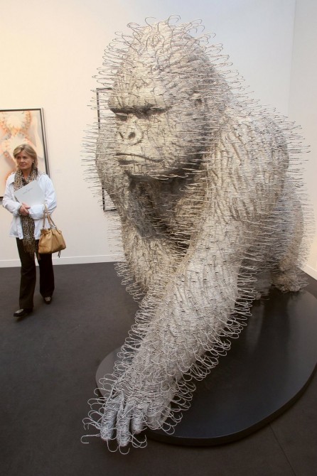 David Mach - Coathanger Art - Primatology