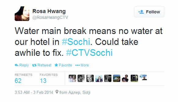 Journalist Live Tweet - Sochi - CTV