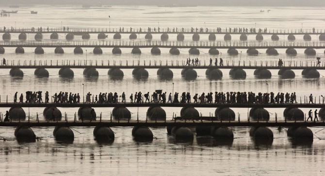 Kumbh Mela - pontoon