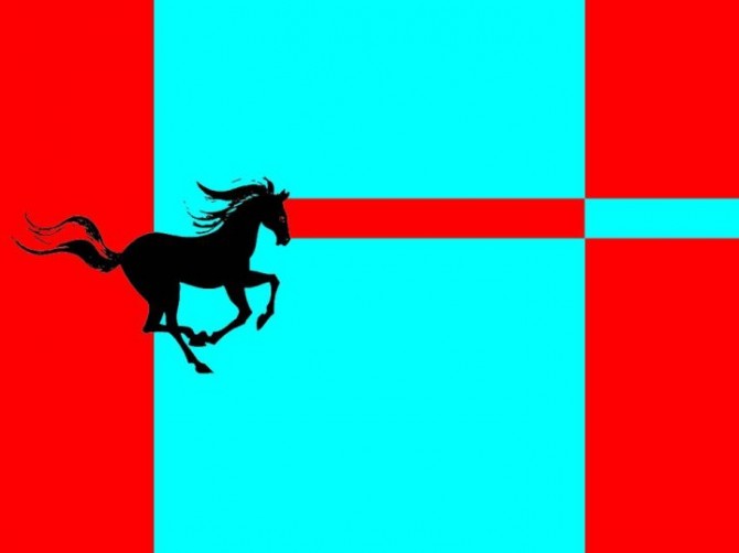 Lazer Horse Flag