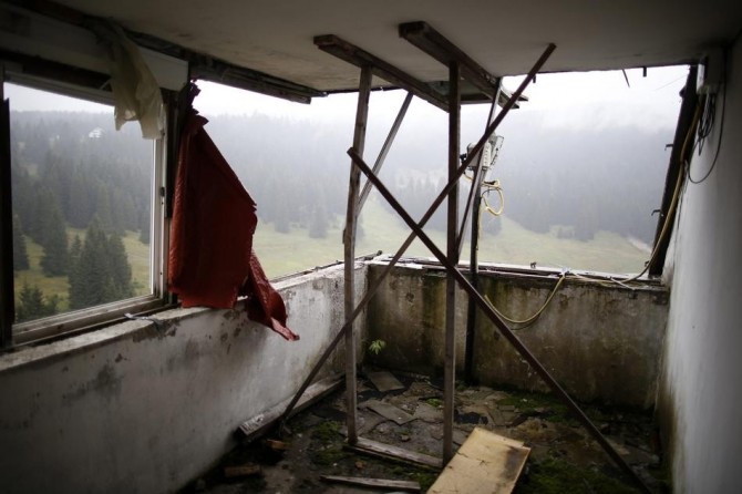 Sarajevo Winter Olympics - Abandoned - Ski Jump judges room