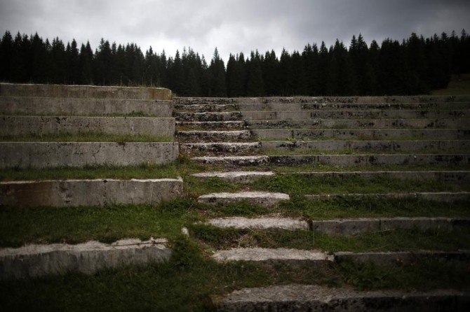 Sarajevo Winter Olympics - Abandoned - spectator seats