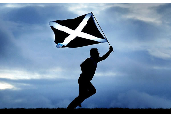 Scotland Independence Guide - flag runner
