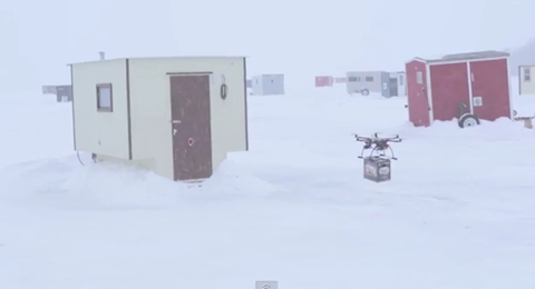 Weird news - beer drone ice fishing