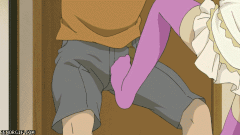 anime groin kick
