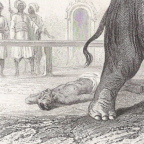 Execution death by elephant - mughal