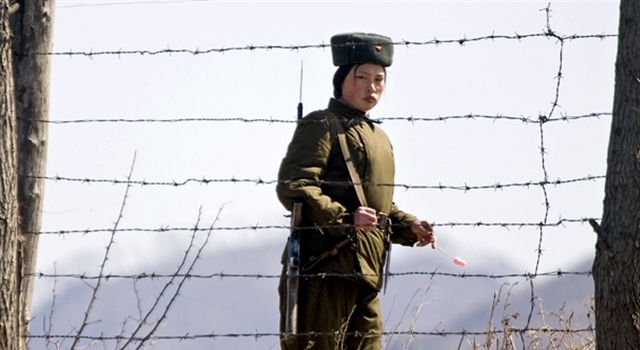 North Korea Prison - lone guard