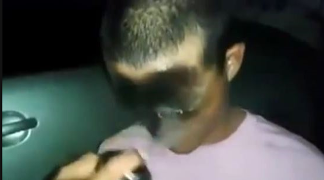 Police Spray Paint Guy's Face