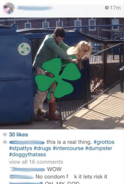 St Patrick's Day Dumpster Fuck 1