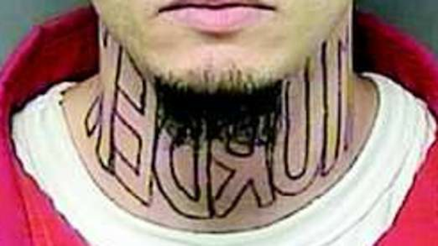 Murder Neck Tattoo