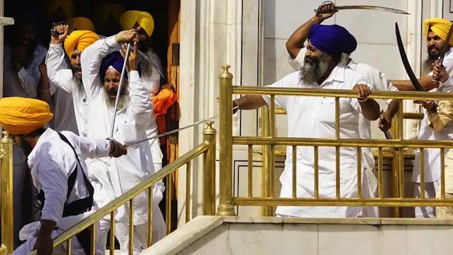 Sword Fight Sikh Temple