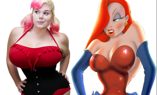 Woman Wears Corset 23 Hours A Day And Gets Size O Boobs To Become Human  Jessica Rabbit