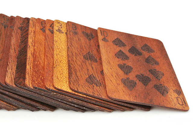 wooden playing cards