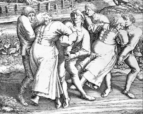 Dancing Plague 1518 wood cutting