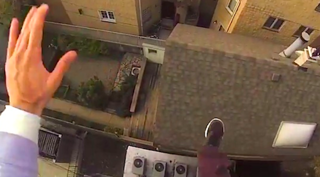 Insane Stuntman Rooftop Leap