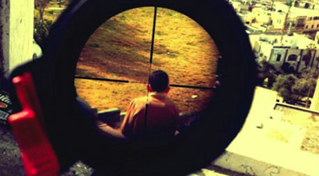 Israeli Sniper Rifle Palestinian Child Crosshairs