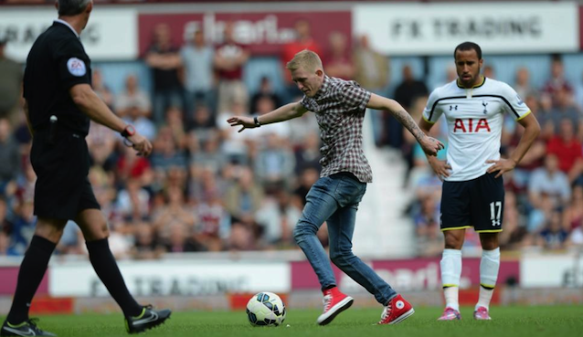 Fan Takes Free Kick