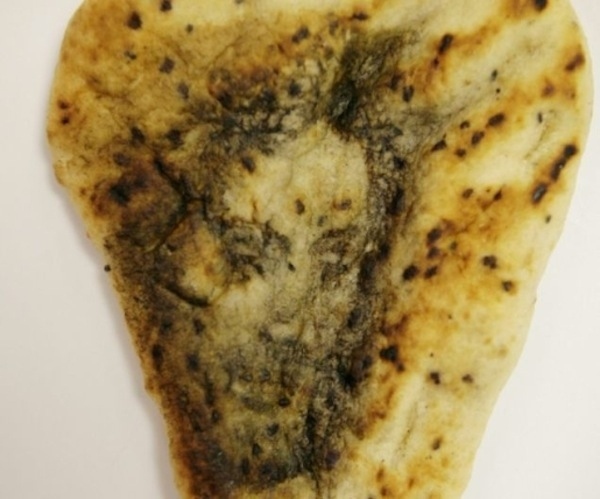 Jesus Face In Food - naan bread