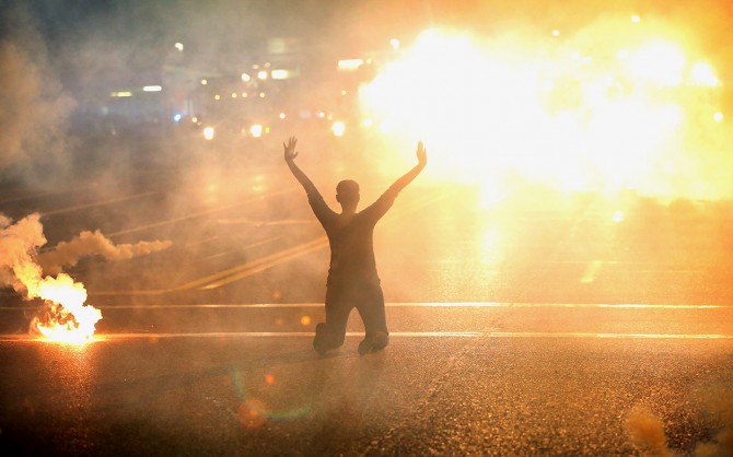 Ferguson Protestors Gassed