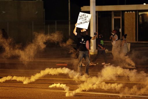 Ferguson Protestors Gassed