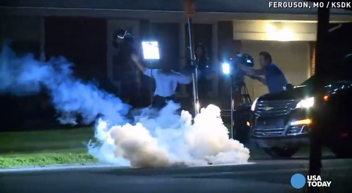 ferguson tear gas reporters