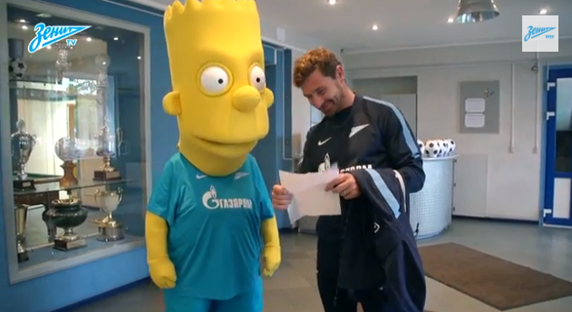 Bart Simpson Signs Zenit St Petersburg