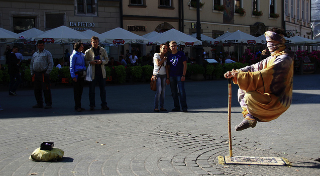 Levitating Street Performer