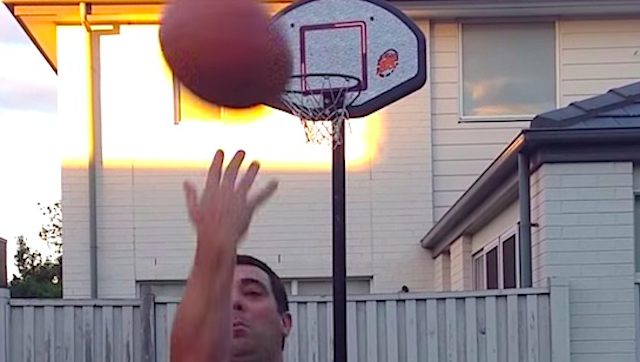 Unbelievably Flukey Basketball Shot