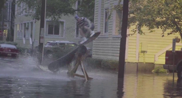 Wakeboarding Flooded City Streets