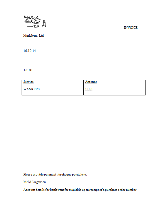 BT Invoice